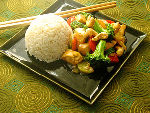 Chicken and broccoli stir-fry