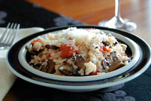 Risotto with Tomatoes and Mushrooms