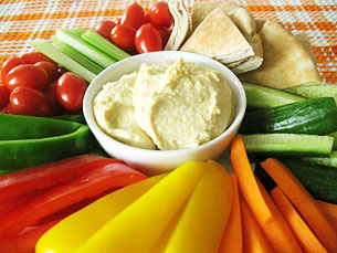 Vegetable and dip platter