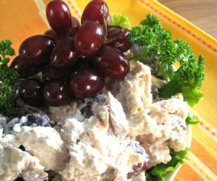 Chicken salad with grapes